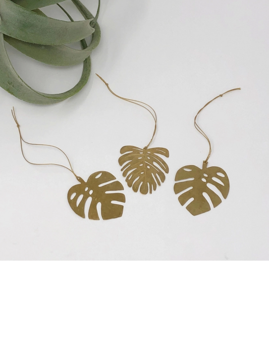 Hand-Made Brass Leaf Ornaments